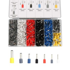 Fidioto 1900pcs Wire Ferrules Terminals Kit, AWG 22-10 Terminal Connector Wire Insulated Cord Pin Ends Terminals for Electric, Industrial, Power Control System, etc.