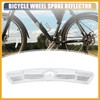 Partuto Bike Reflectors 5"x0.79"x0.47" Bike Warning Reflector White 1 Pair