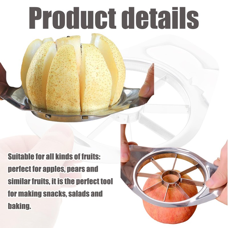 Stainless Steel Apple Cutter – Heavy-Duty Apple Slicer & Corer