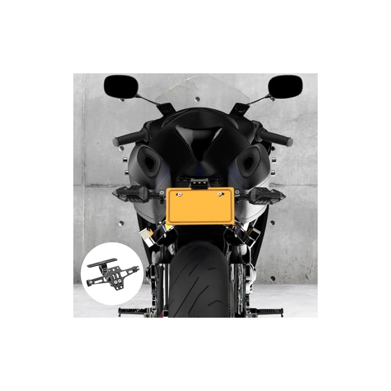 Motorcycle Number Plate Holder, Adjustable Number Plate Holder, Universal CNC