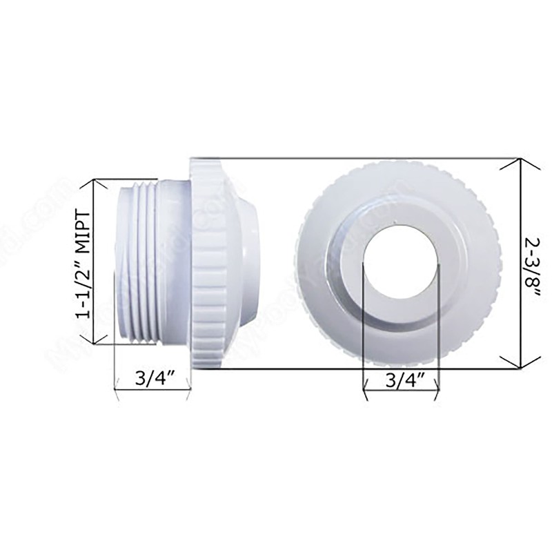 PoolSupplyTown Pool Spa Directional Flow Hydrostream Return Jet Fitting SP1419D