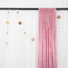 ShinyBeauty Sequin Curtains Backdrop 0.6x2.4m, Fuchsia Pink Glitter Curtains Sequin