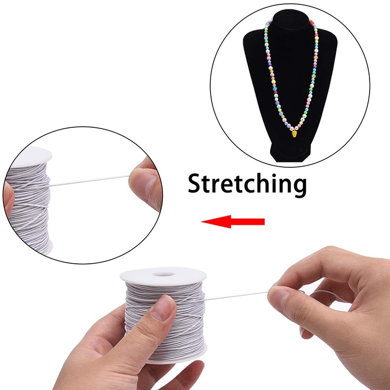 Livder 0.8 mm Elastic String Cord Thread Cords for Jewelry