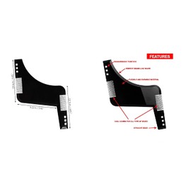 Beard Shaping Template, All in One Beard Styling Tool, Beard & Mustache Shaping Styling Comb, Mustache Lineup Edge Stencil, Perfect for Trimming, Mustache, Goatee, Neckline (1 PCS)