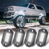 4Pods Metal Bright Pure White LED Rock Lights Kit,Per pod