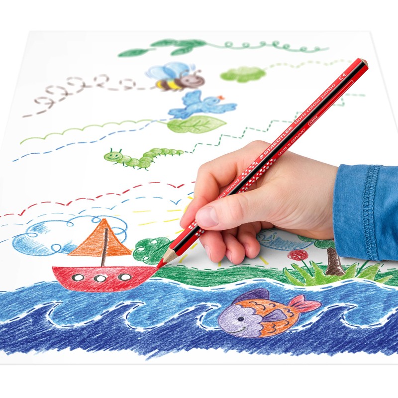 STAEDTLER Noris Colour Jumbo 188 Colouring Pencils, Made from Upcycled