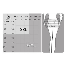 Gi&Gi Tights Large Sizes Women's Pattern Transparent Tights 40 Denier with Pied de Poule, 1679, black