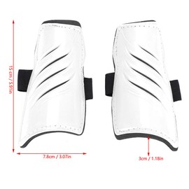 Youth Soccer Shin Guards Assorted Colorful Shin Pads Child Calf Protective Gear Soccer Equipment for 3-15 Years Old Girls Boys Children Teenagers(White)