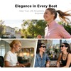 YUEHEMEI Clip on Open Ear Wireless Earbuds with Snowflake Earrings
