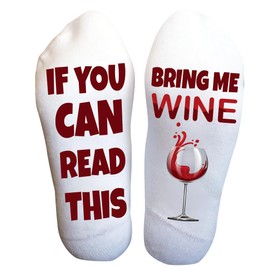 Wine Lover Socks for Women & Men – Funky Novelty Drink Socks | Mom Grandma Gift for Birthday Retirement or Valentine’s – Cozy Crew Socks