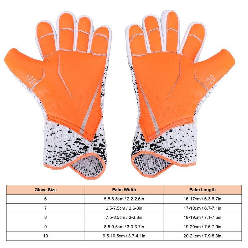 2pcs Soccer Gloves Nylon Polyurethane Fiber Latex Breathable Strong Grip