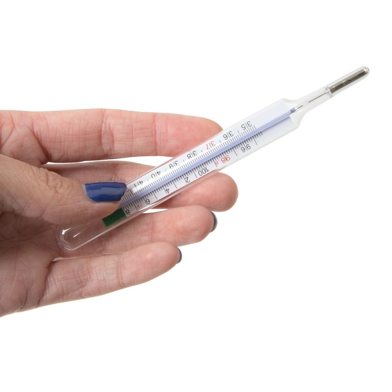 Geratherm Mercury Free Oral Glass Thermometer, Pack of 2