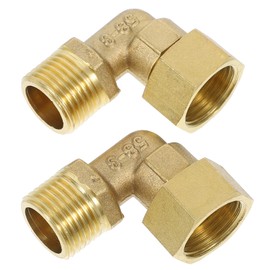 iplusmile 2pcs Garden Hose Connector 90 Degree Brass Garden Hose Elbow Brass Adapter Heavy Duty Hose Adapter 90 Degree Brass Fitting