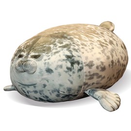 HAJXXMM Seal Plush Toy, Cute Stuffed Animal, Chubby Blob Seal Plush Doll, Soft Stuffed Plushie Doll, Cartoon Ocean Animals Hugging Pillow for Kids Birthday Gifts, Home Decorations (30cm)