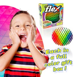 JA-RU Flip Flex Rainbow Fidget Worm Toy (2 Units) Cool Shape Stretchy Sensory Toys for Kids, Teen, & Adult. Bouncy Sensory Stress Relief Therapy Party Favor. Fun Bendy & Squishable Feel. 4808-2