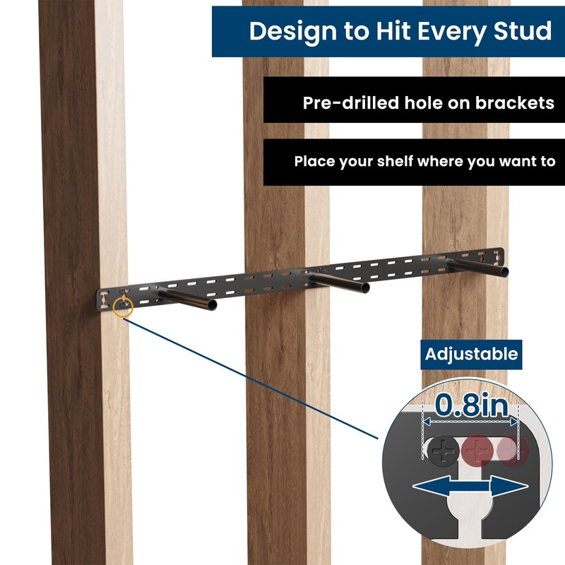 2pcs Floating Shelf Hardware Heavy Duty Hidden Shelf Brackets Support,Wall