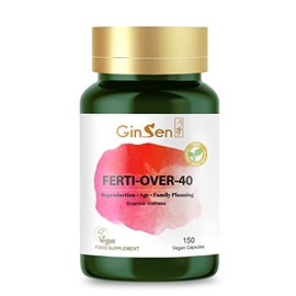 GinSen Ferti Support 150 Capsules, Women Fertility Supplement, Vegan Approved, Herbal Extract & Vitamins Made in UK