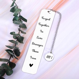 6 Year Anniversary Iron Gifts for Him Her Iron Gifts for 6th Anniversary Bookmark for Women Men 6th Valentines Day Gift from Wife Husband Boyfriend Girlfriend Couples Wedding Sixth Anniversarys