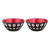 Guzzini Le Murrine Set of 2 Bowl 12cm, Black/White/red. Made