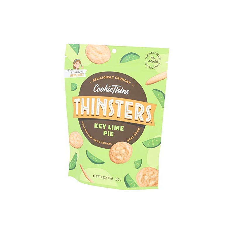 Thinsters Key Lime Pie Cookies, Oven-Baked with Real Butter &