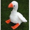 Trendy cuddly goose white plush toy, height: 20 cm, 3975