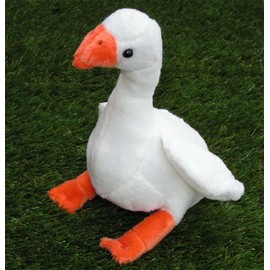 Trendy cuddly goose white plush toy, height: 20 cm, 3975