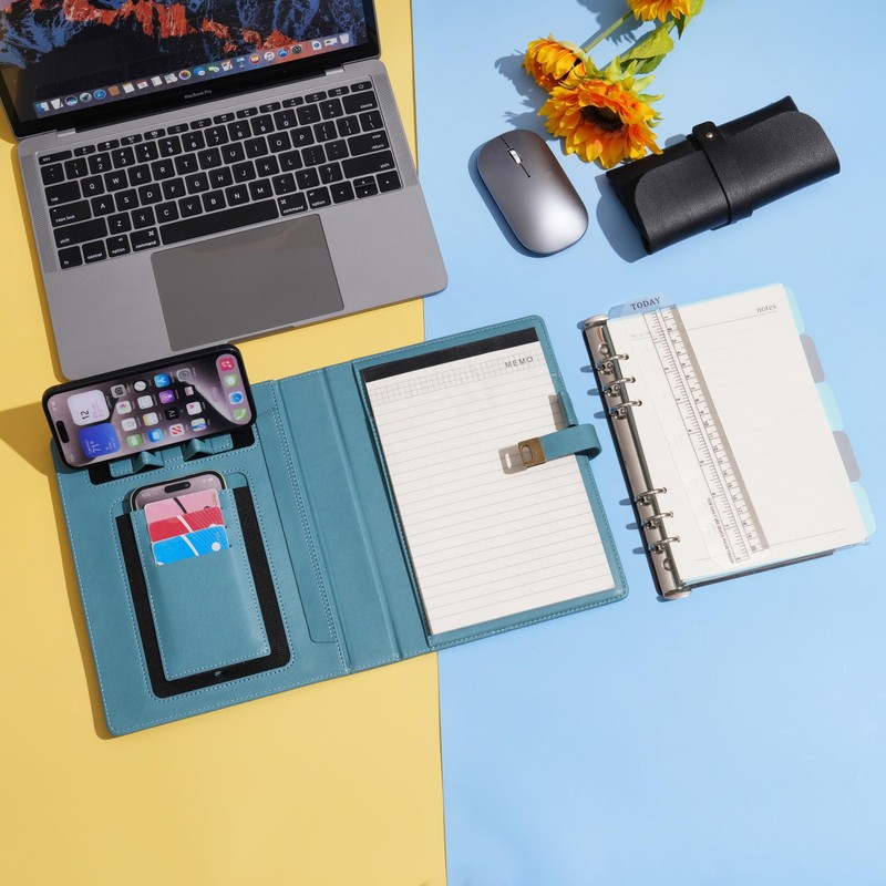 WASON A5 Diary PU Leather Composition Notebook Ruled Binder Journal
