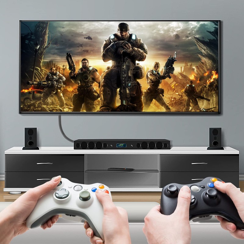 EMK 90 Degree Optical Audio Cable Right Angle Nylon Braided