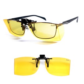 Adventure Oh Flip Up Clip-on Side Cover, Sunglasses, Flip-up Overglasses, Polarized Sunglasses, CAR, Weak polarized yellow (for night)