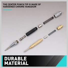 2Pcs Strong Automatic Centre Punch Adjustable Spring Loaded Metal Drill Tools GTRH