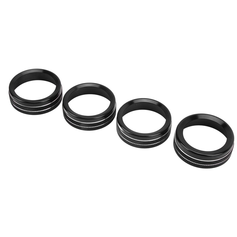4pcs AC Switch Ring Aluminium Alloy Stylish Rustproof Center Console