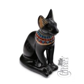Little Critterz Bastet Egyptian Cat Hand Painted Porcelain Figurine
