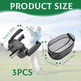 3 PCS Golf Ball Retriever, Golf Ball Picker Upper,Black Golf Ball Retriever For Putter Plastic Claw Grabber Ball Claw Putter Golf Accessories Tool