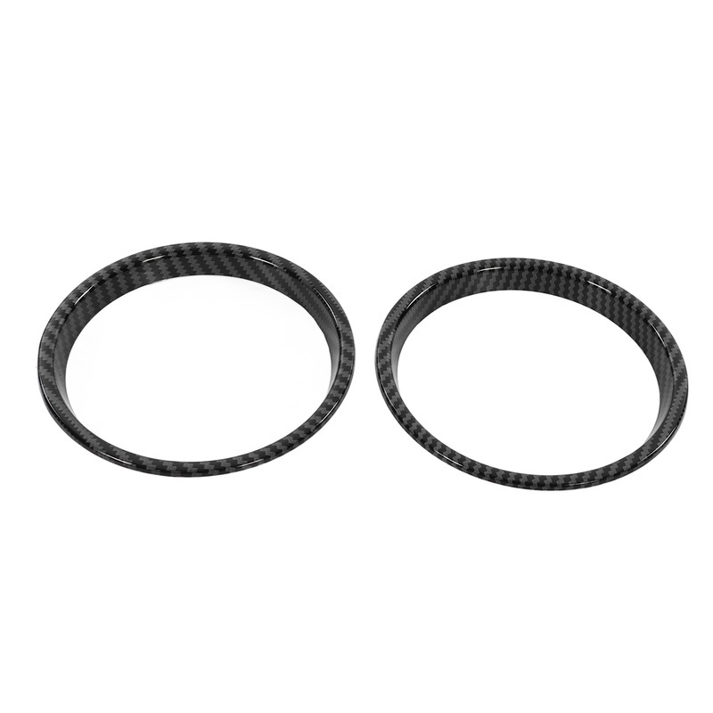 4pcs Carbon Fiber Style Door Midrange Speaker Cover Trims for