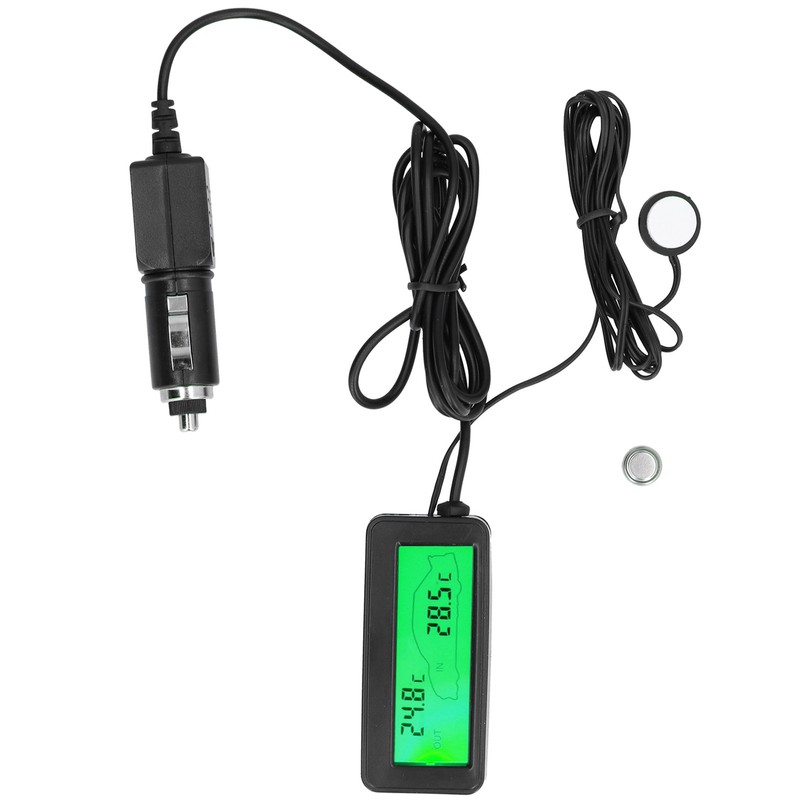 Mini Thermometer Electronic Temperature Meter with LCD Display DC12V for