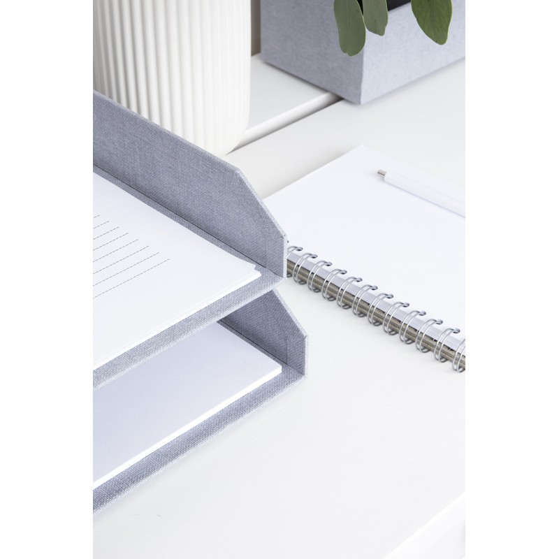Bigso Hakan Set of 2 Letter Trays for Desk, Stackable