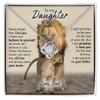 To My Daughter Necklace From Dad, Lion Dad And Daughter