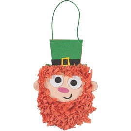 Leprechaun Crinkle Tissue Sign Craft Kit - Makes 12 - St. Patrick's Day Crafts for Kids and Fun Home Activities