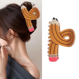 Pencil Hair Clips Back to School Yellow Pencil Hairpins for Women Girls Teacher Barrettes Hair Accessories Pencil Claw Clips Hair Barrettes Alligator Clips Party Decor