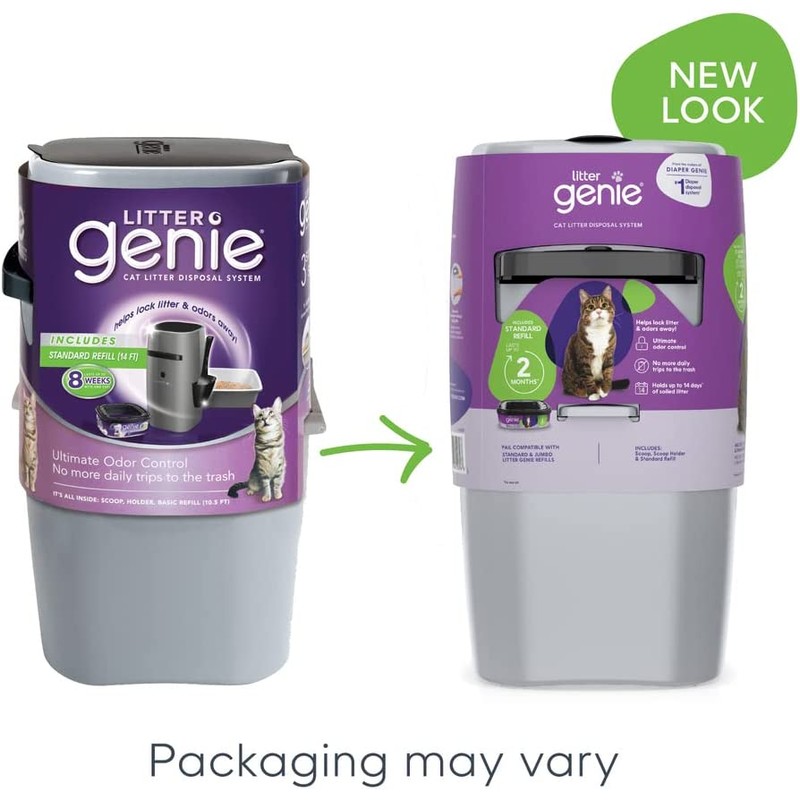 Litter Genie Standard Pail (Silver) | Cat Litter Waste Disposal