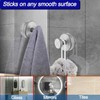 AYRNBOU 2-Pack Silver Suction Cup Hooks: Ideal for Shower, Bathroom