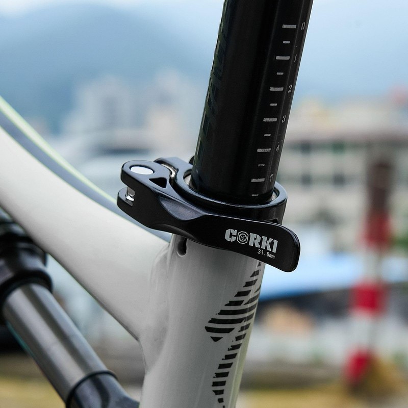 Corki Cycles Quick Release Bicycle Seat Post Clamp Sandblasting Anodised