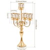 Tall Floor Candle Holders - 2Pcs Gold Candelabra for Wedding