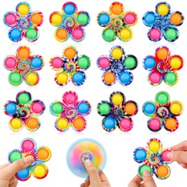 Gigilli 24 Pcs Pop Fidget Spinner Bulk Party Favors, Sensory Fidget Toys for Kids Toddler, Easter Basket Goodie Bags Stuffers Classroom Prizes, Stress Relief Toys for ADHD, Autism, Anxiety