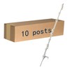 EFencSolv Step-in Fence Post (10 Pack), 42 Inch, with 12