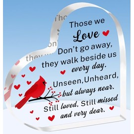 TTOVEN Sympathy Gifts Bereavement Gift Acrylic Heart Memorial Gift for Loss of Loved One Sympathy Condolence Grief Table Decor Gift Sympathy Gift for Christmas Remembrance Decor