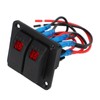 Rocker Switch Panel 2 Gang On Off Pre Wired Red