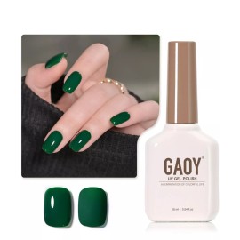 GAOY Green Gel Nail Polish, 16ml Soak Off Gel Polish