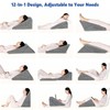 KingPavonini Grey Bed Wedge Pillow for Sleeping, 7.5 & 9