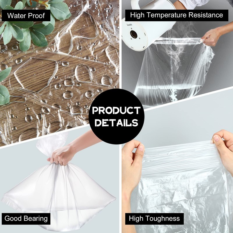 100 Pcs Disposable Foot Tub Liner Portable Bath Bags Plastic